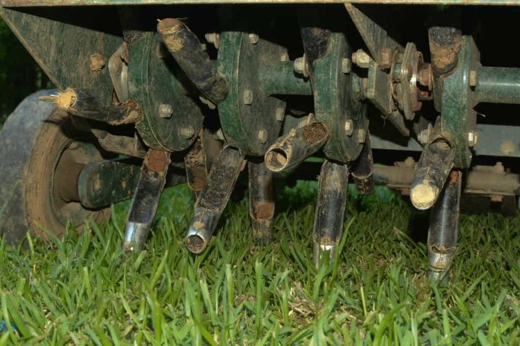 Aerator tines for lawn core aeration for warm-season and cool-season grasses expert aeration company near me in Granger, South Bend, and Elkhart, IN